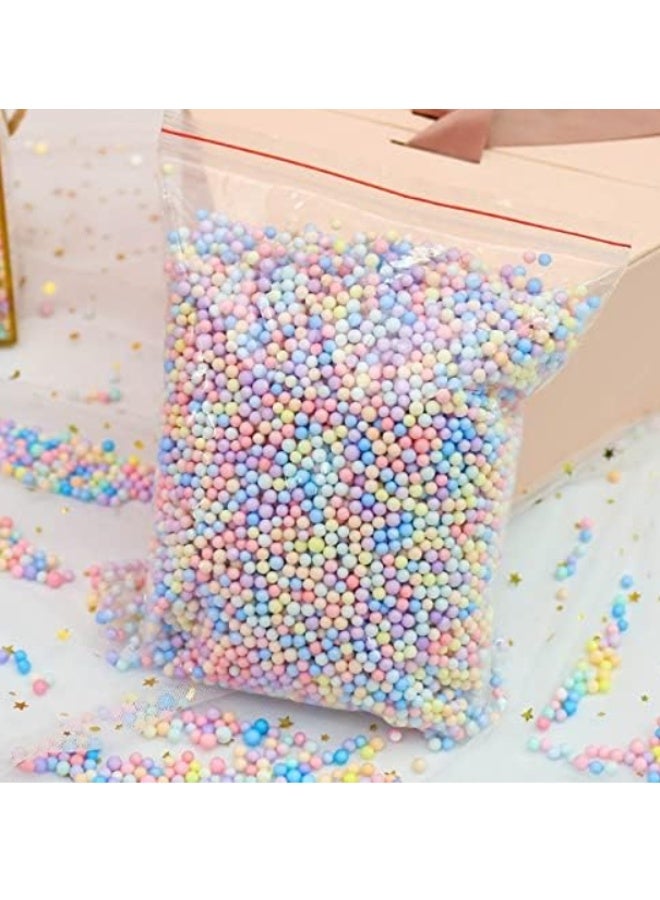 الواحة-TH ٥٠ غرام من كرات الفوم الملونة، حشوة لصناديق الهدايا، رفوف، خرز من الستايروفوم، صناديق ألعاب يمكنك صنعها بنفسك، صناديق حلوى، علب هدايا، إكسسوارات تزيين - Image 1